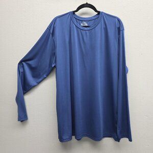 Vapor Apparel Shirt Mens 3XL Blue Long Sleeve Polyester Sun Protection Outdoor